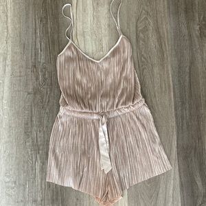 Victoria’s Secret gold pleaded romper xs